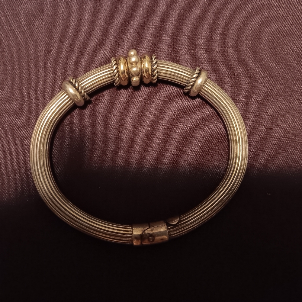 Sterling silver and 14k italy bracelet